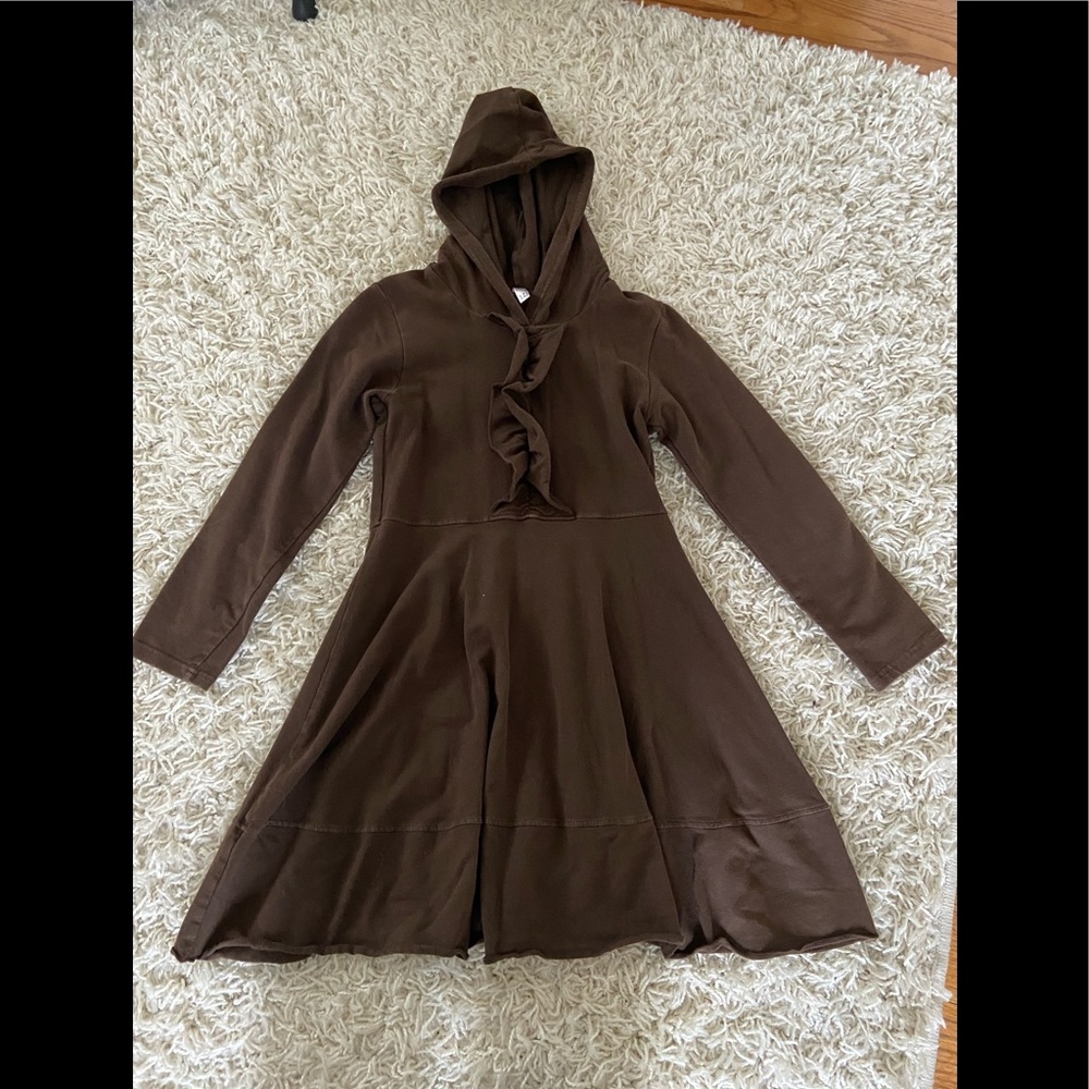 Nano -Brown Cotton, Flattering Dress  -Kids 12 and Adult XS